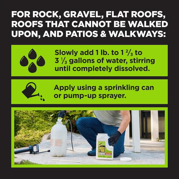 Corry's - 10 lbs. 10,000 sq. ft. Moss-B-Ware Moss Killer Granules for Roofs and Walks
