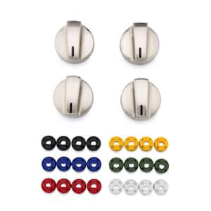 Universal Gas and Electric Range Stainless Steel Knob Kit (4-Pack)