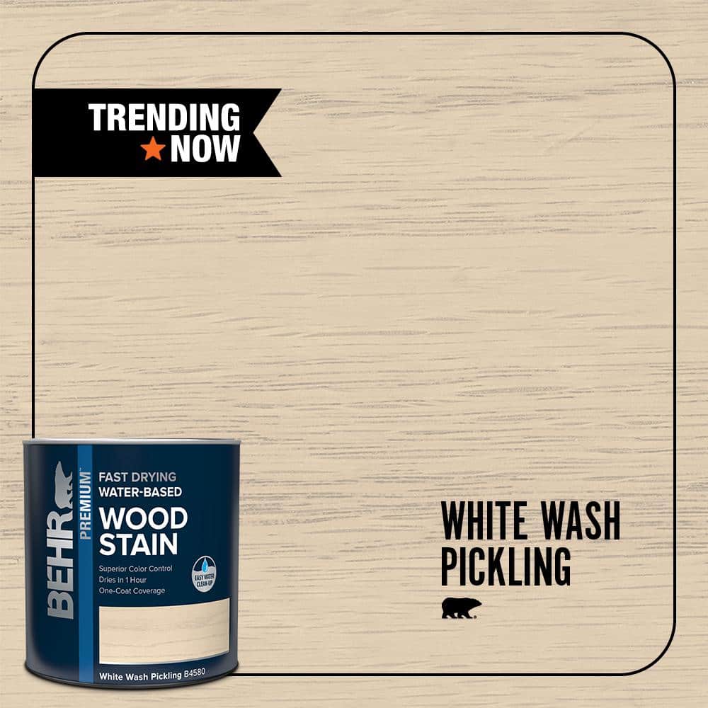 1 qt. #TIS-580 White Wash Pickling Transparent Fast Drying Water-Based Inte
