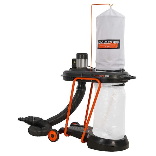 SHOPMAX 677 CFM 6.3 Amp Dust Collector with 19.8 Gal. Collection Bag and Mobile Base