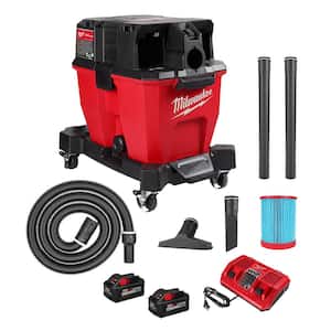 M18 FUEL 9 Gal. Cordless DUAL-BATTERY Wet/Dry Vacuum Kit w/(2) 8.0 ah Batteries w/Additional Large Wet/Dry HEPA Filter