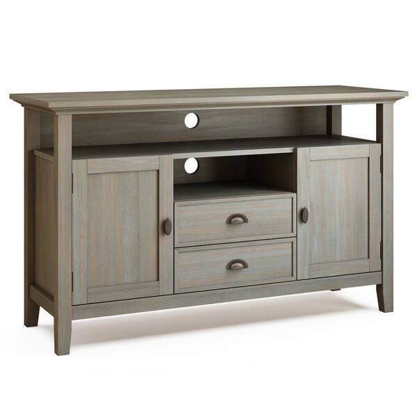 Simpli Home Redmond Solid Wood 54 in. Wide Transitional TV Media Stand ...