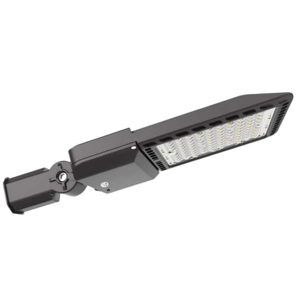 KOAOEIRS Outdoor 1500-Watt Equivalent Integrated LED Bronze 300W Slip Fitter Parking Lot Light 39000 Lumens 5000K with Photocell