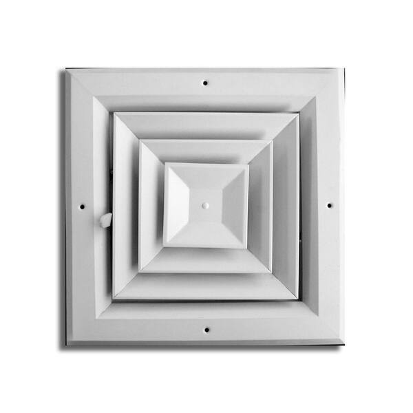 TruAire 8 in. x 8 in. 4-Way Square Ceiling Diffuser