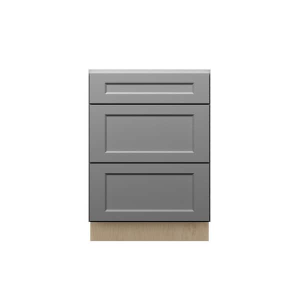 Kunal Kitchens Cumberland Recessed 15 in. W x 34.5 in. H x 21 in. D in Painted Stratus Plywood Assembled Bath Drawer Base Cabinet