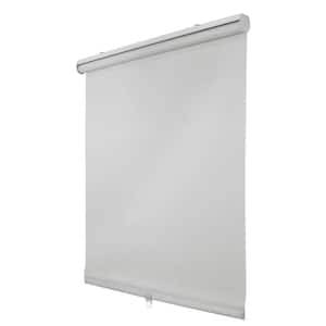 Gray Polyester 23 in. W x 72 in. L Light Filtering Cordless Slow Release Recycled Fabric Roller Shade
