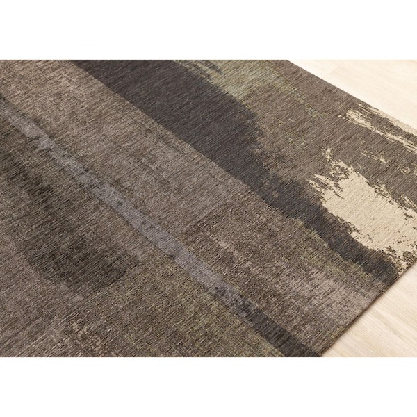Lirien Collections 8 ft. x 11 ft. Brown Distressed, Organic Indoor Area Rug