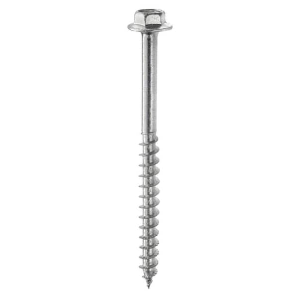 Photo 1 of 1/4 in. x 6 in. Hex Head Hex Drive Zinc Coated Lag Screw (50 per Box)