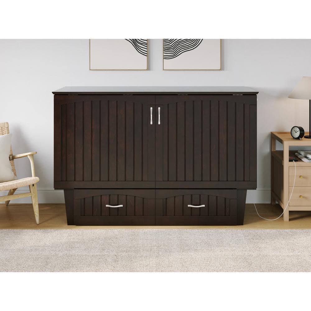 AFI Sydney Espresso Queen Wood Murphy Bed Chest With Mattress Storage   Espresso Afi Murphy Beds Ac564141 64 1000 