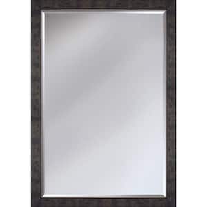 24 in. W x 34 in. H Rectangle Wood Suede Premier Framed Gold Decorative Mirror