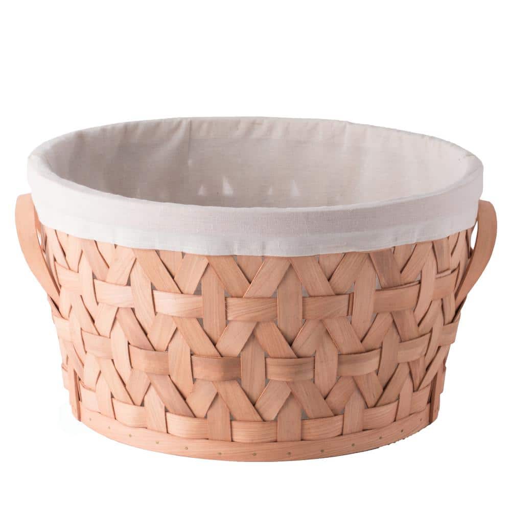 Round Hat Storage Box With Lid, Foldable Large Basket With Handles