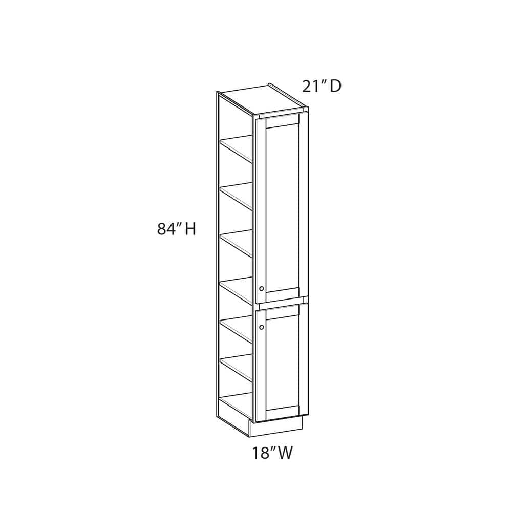 Aberdeen Recessed 18 in. W x 84 in. H x 21 in. D in Caramel Plywood ...