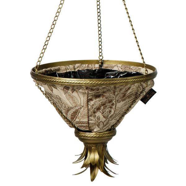 Bombay Outdoors Gold Sierra Hanging Planter With Mocha Liner