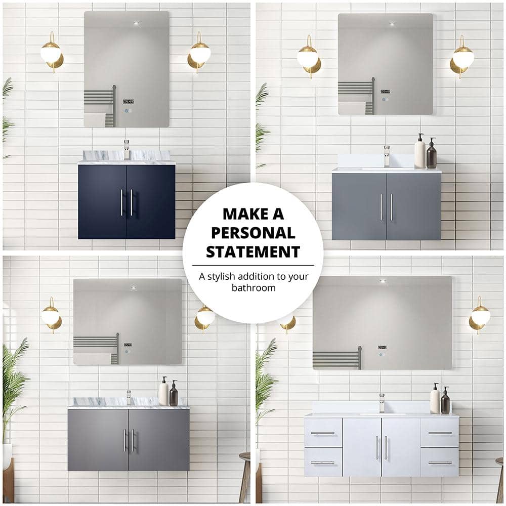 Geneva 30'' Glossy White Wall-Mounted Vanity Cabinet