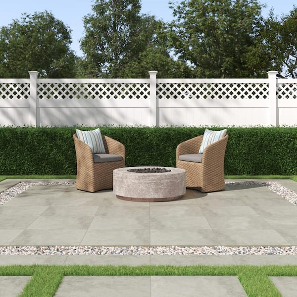 MSI Argento Travertino 2 cm. x 24 in. x 24 in. Matte Porcelain Stone Look Paver Tile (2 Pieces/8 sq. ft. / case)