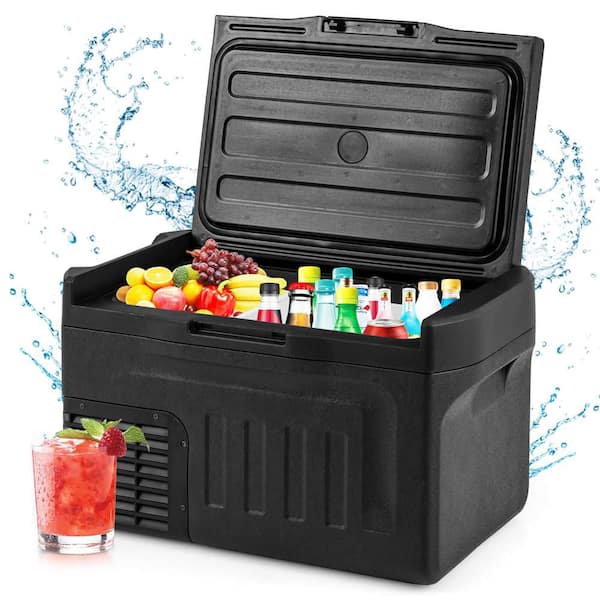 12 Volt Car Refrigerator with -4℉~68℉ Adjustable Range Divider for Camping 23 qt.