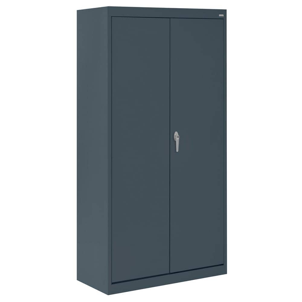 Sandusky Supply ( 30 in. W x 66 in. H x 18 in. D ) Freestanding Cabinet with 3 Fixed Shelves in Charcoal, Grey -  VFC1301866-02