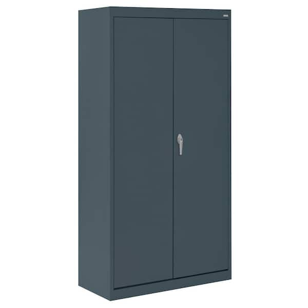  Sandusky Lee VFC1301566-02 Charcoal Steel Janitorial/Supply  Cabinet, 3 Shelves, Cam Locking System, Powder Coat Finish, 66 Height x  30 Width x 15 Depth : Sandusky Lee: Home & Kitchen