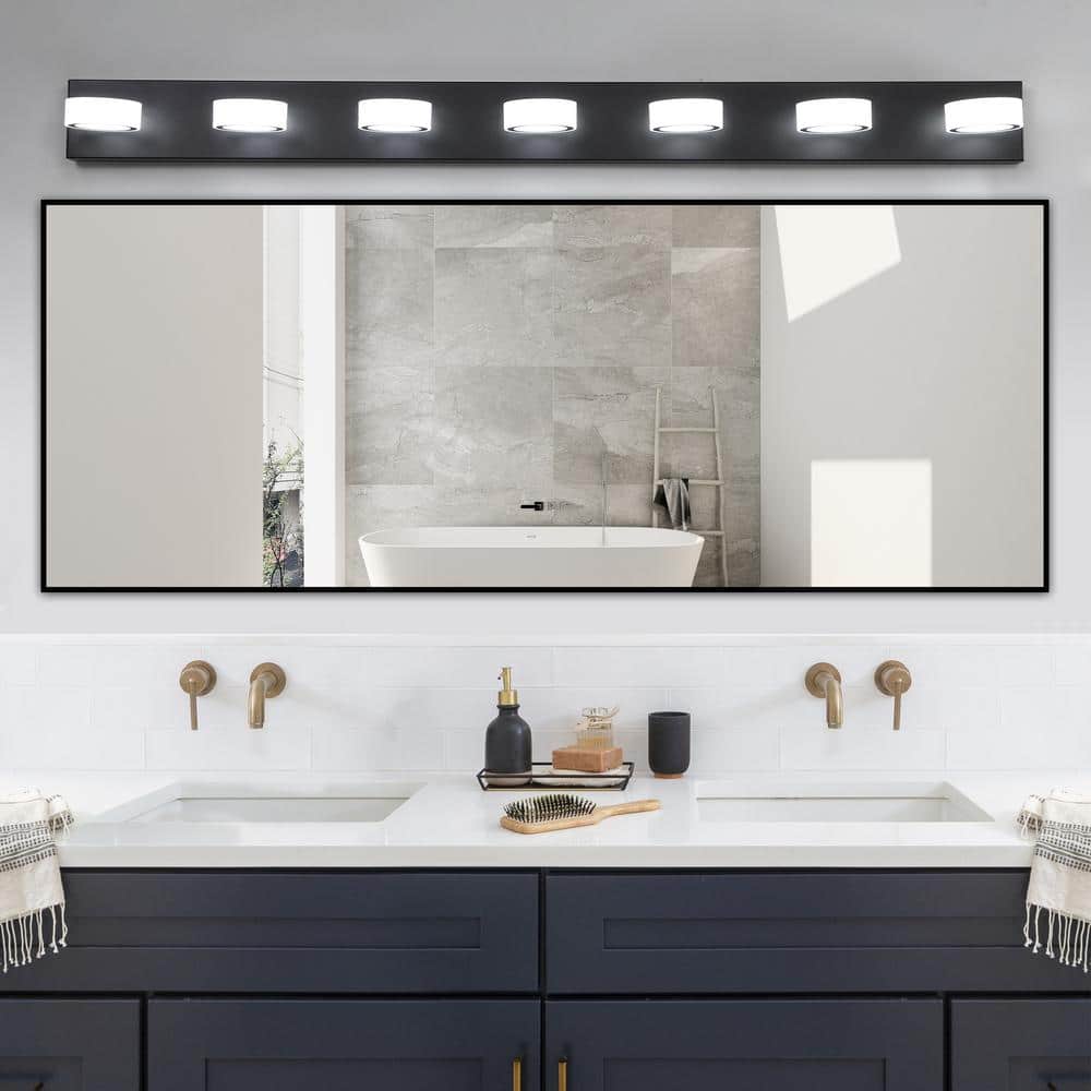 40.4 in. 6-Light Acrylic LED Vanity Light-Sleek Bathroom Wall Fixture, Dimmable and Energy-Efficient price history on PriceWatchPro