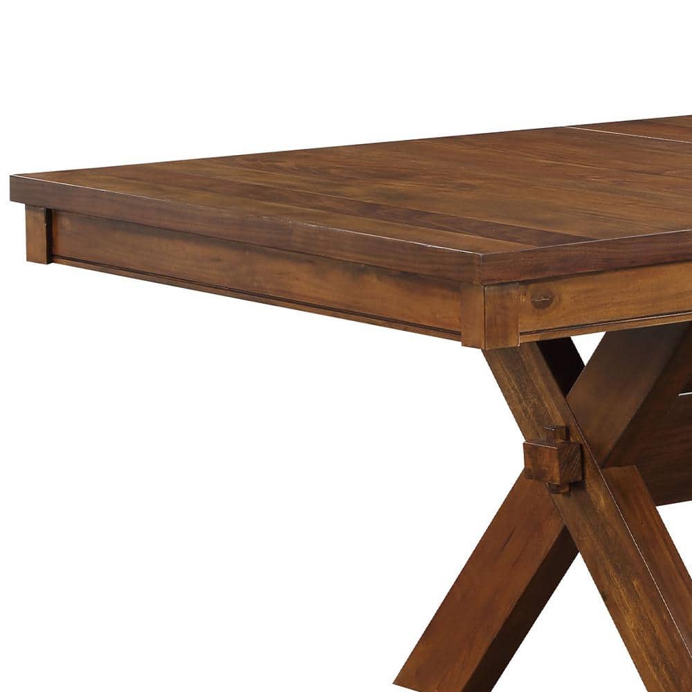 Apollo Walnut Distressed Oak Dining Table with Butterfly Leaf