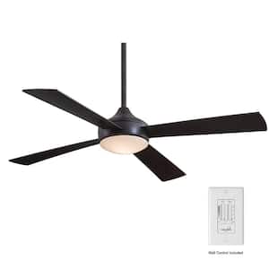 Aluma 52 in. LED Indoor Oil Rubbed Bronze Ceiling Fan with Light and Wall Control