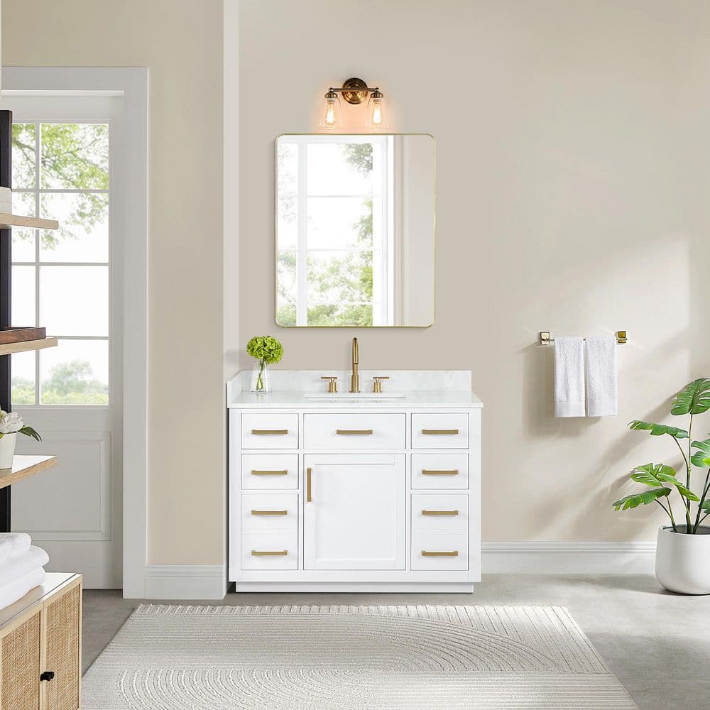 Altair Gavino 42 in.W x 22 in.D x 34 in.H Bath Vanity in White