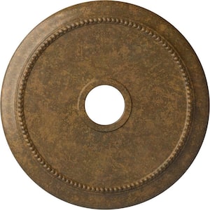 2-1/4 in. x 24-1/8 in. x 24-1/8 in. Polyurethane Crendon Ceiling Medallion, Rubbed Bronze