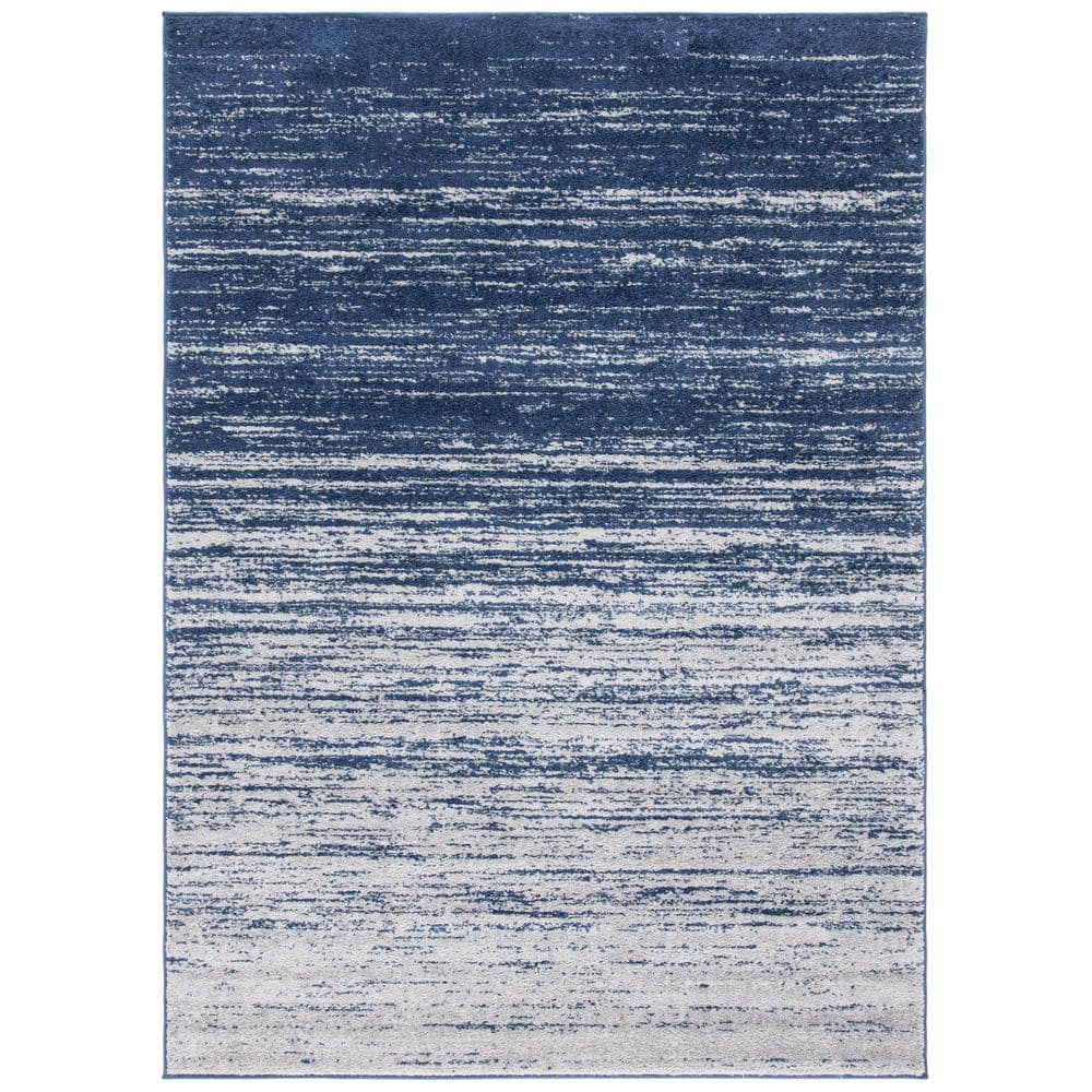 Adirondack Navy/Gray Solid Color 6 ft. x 8 ft. Striped Area Rug price history on PriceWatchPro