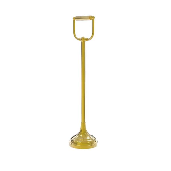Allied Brass Free Standing Toilet Paper Holder in Polished Brass