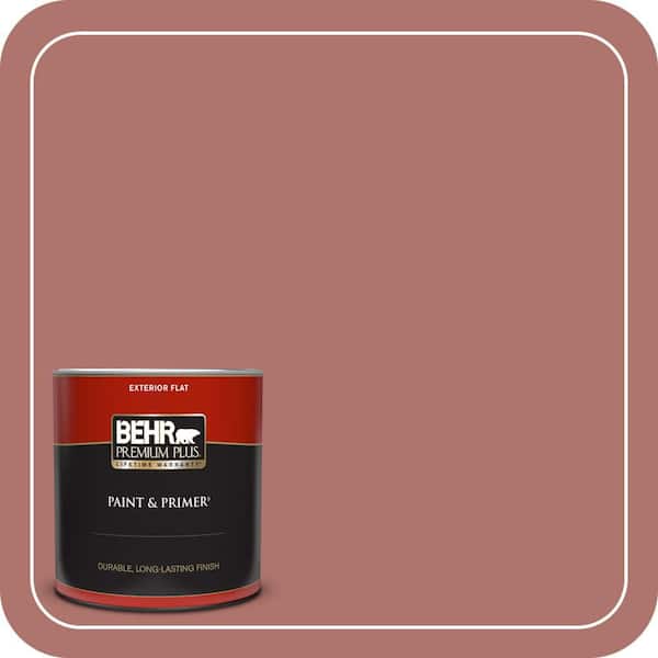 BEHR PREMIUM PLUS 1 qt. #S160-5 Hot Chili Flat Exterior Paint & Primer