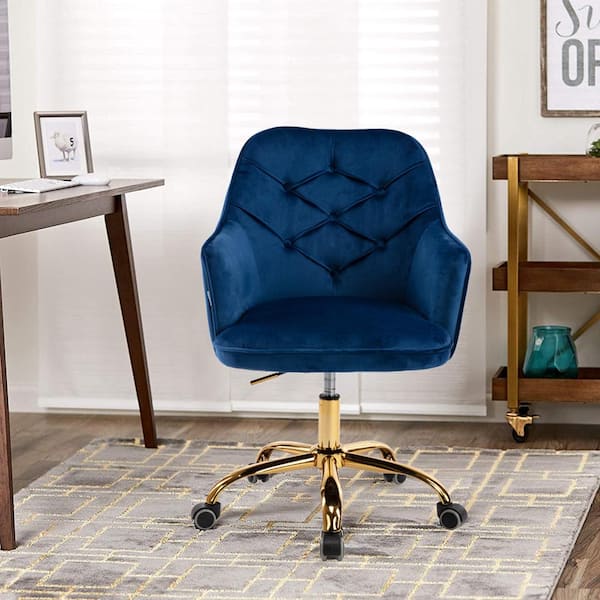 velvet desk chair gold legs