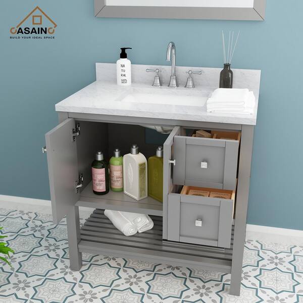 Bathroom Counter Organizer , Bathroom Organizer Countertop ,Counter Standing Rack, Size: Style1, White