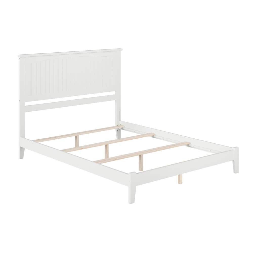 Nantucket King Wood Frame Bed with Drawer and Headboard in Grey
