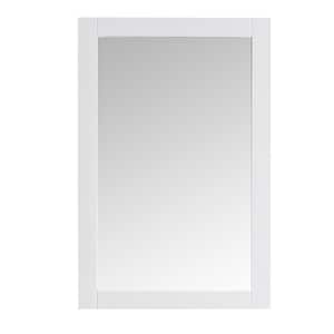Hudson 20 in. W x 30 in. H Framed Rectangular Bathroom Vanity Mirror in White