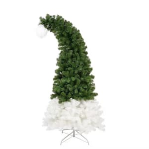 6 ft. Artificial Fir Bendable Christmas Hat Style Christmas Tree with 1250 Lush Branch Tips, 300 LED Lights