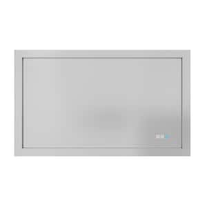 40 in. W x 24 in. H Rectangular Frameless LED Light Dimmable Anti-Fog Wall Mount Bathroom Vanity Mirror in Silver