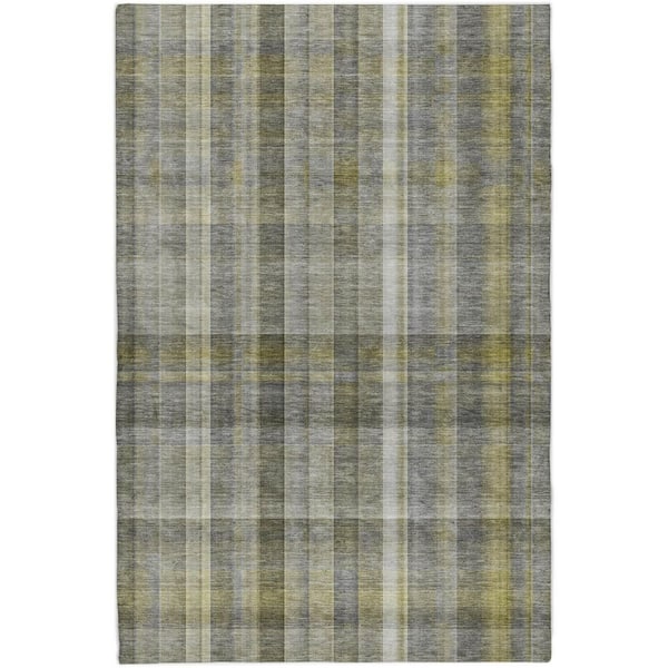 Dream Shag Premium Machine Washable Abstract ADS534 Gray 9 ft. x 12 ft. Area Rug
