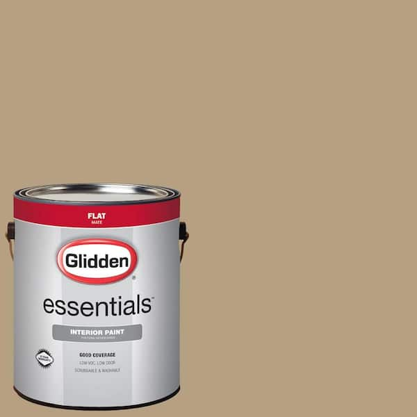 Glidden Essentials 1 gal. #HDGWN46D Old Surrey Beige Flat Interior Paint