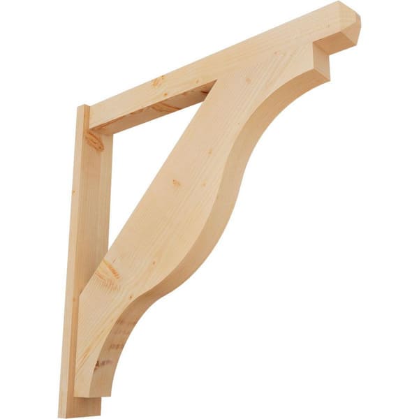 Ekena Millwork 6 in. x 42 in. x 42 in. Fuston Craftsman Smooth Douglas Fir Outlooker