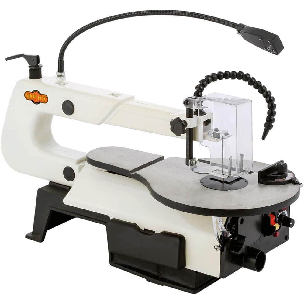Shop Fox 16 in. VS Scroll Saw with Foot Switch, LED, Miter Gauge and Rotary  Shaft W1872 The Home Depot