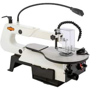 16 in. VS Scroll Saw w/ Foot Switch, LED, Miter Gauge, and Rotary Shaft