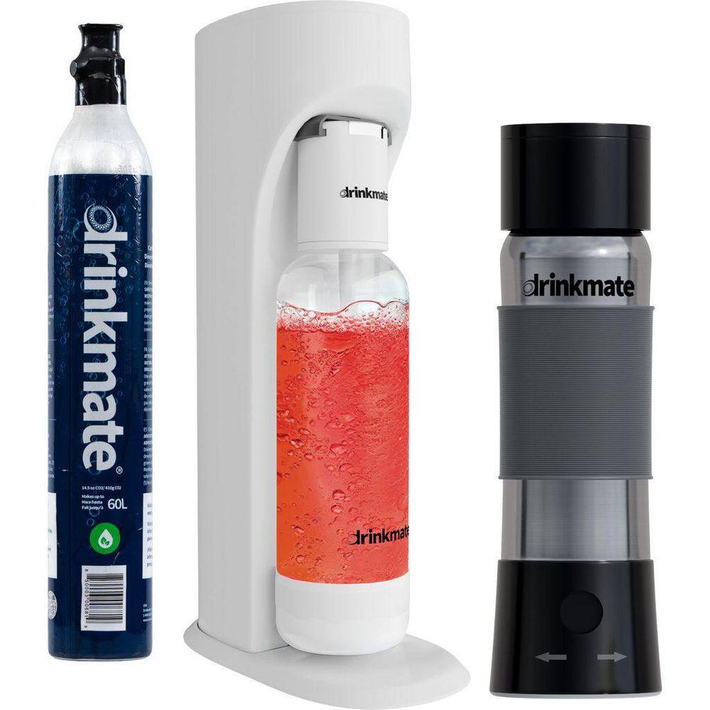 Classic White Sparkling Water and Soda Maker Machine Bundle with 1-60L CO2 Cylinder and 10x 8g CO2 Chargers price history on PriceWatchPro