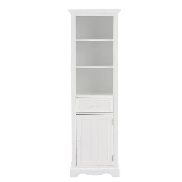 Home Decorators Collection Fremont 20 in. W x 65 in. H x 14 in. D Bathroom Linen Storage Cabinet in White