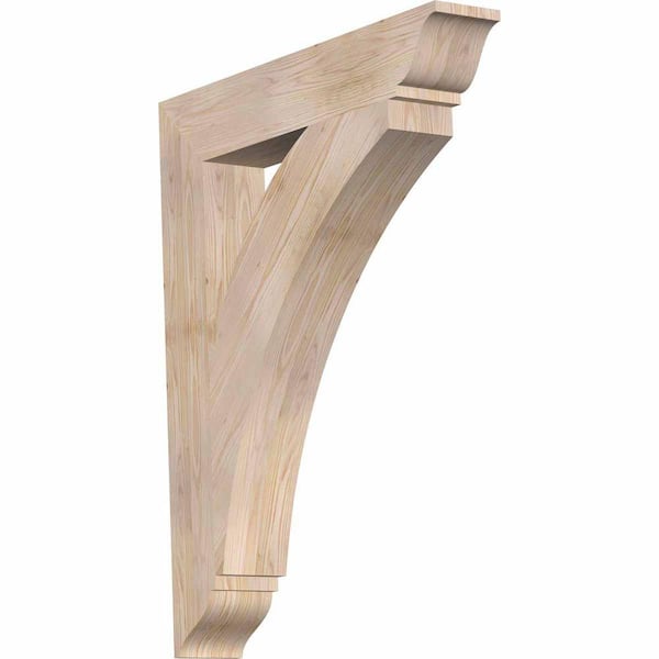 Ekena Millwork 5.5 in. x 42 in. x 34 in. Douglas Fir Thorton Traditional Smooth Bracket