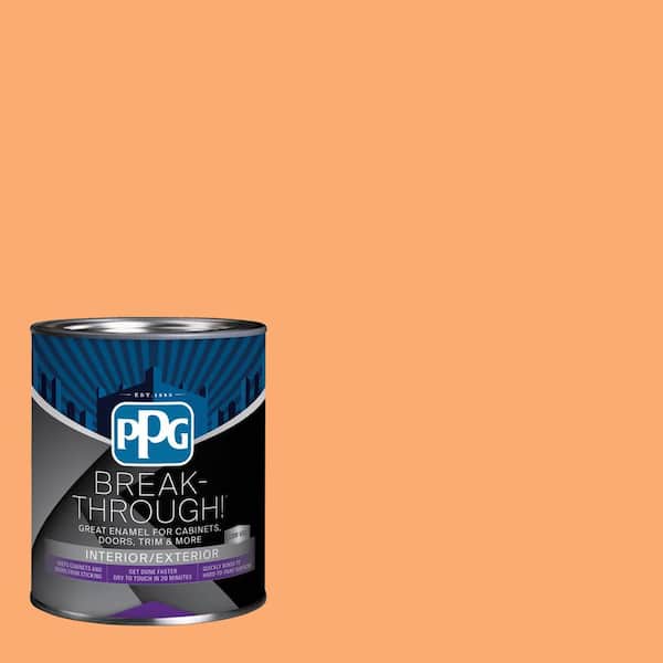 1 qt. PPG1197-5 Orange Marmalade Semi-Gloss Door, Trim & Cabinet Paint