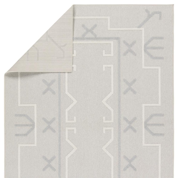 Kasinda 6 ft. x 9 ft. Gray/Cream Tribal Indoor/Outdoor Area Rug