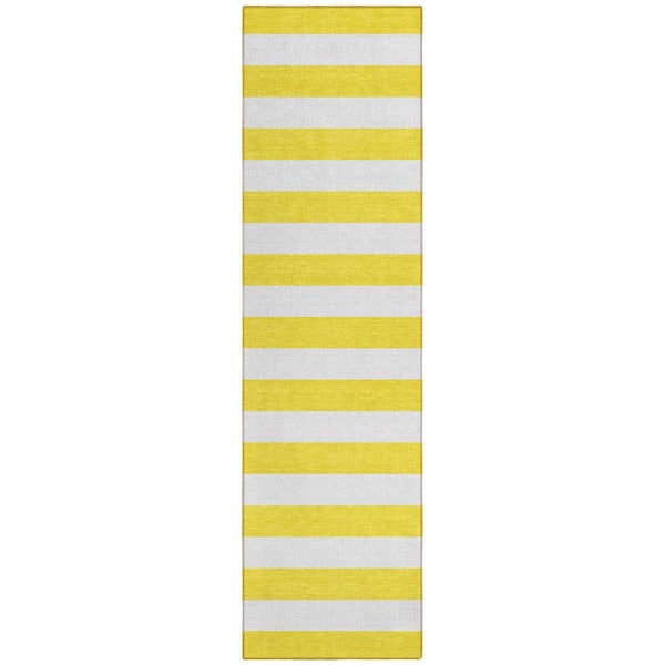Addison Rugs Chantille ACN528 Yellow 2 ft. 3 in. x 7 ft. 6 in. Machine Washable Indoor/Outdoor Geometric Runner Rug