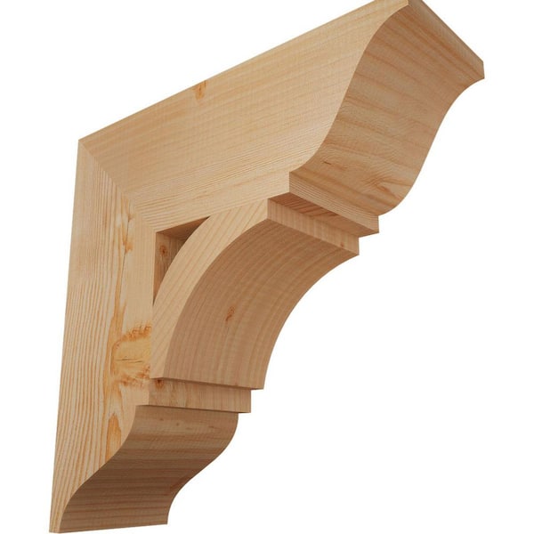 Ekena Millwork 5.5 in. x 18 in. x 18 in. Douglas Fir Thorton Traditional Smooth Bracket