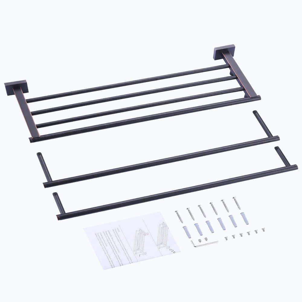 Oil Rubbed Bronze 24" Wall Mounted Towel Rack