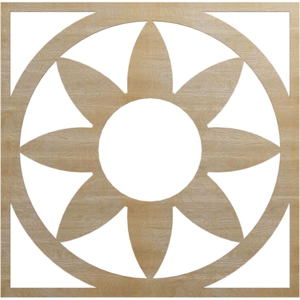 Ekena Millwork 0.25 in. x 34 in. x 34 in. Wood Medallion Moulding